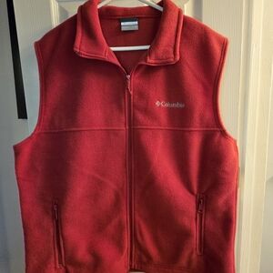 Columbia Red Fleece Vest